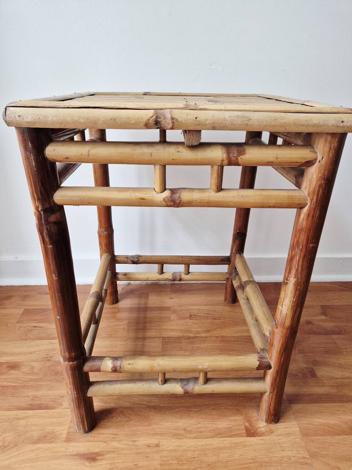 Vintage coffee table in bamboo and rattan '1970s – Bohemian/Exotic style