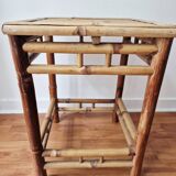 Vintage coffee table in bamboo and rattan '1970s – Bohemian/Exotic style