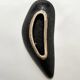 Black glazed ceramic catchall, 1950s design