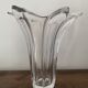 Vintage art deco crystal vase flared corolla flower shape