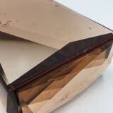 Mirror jewelry box in pink relief