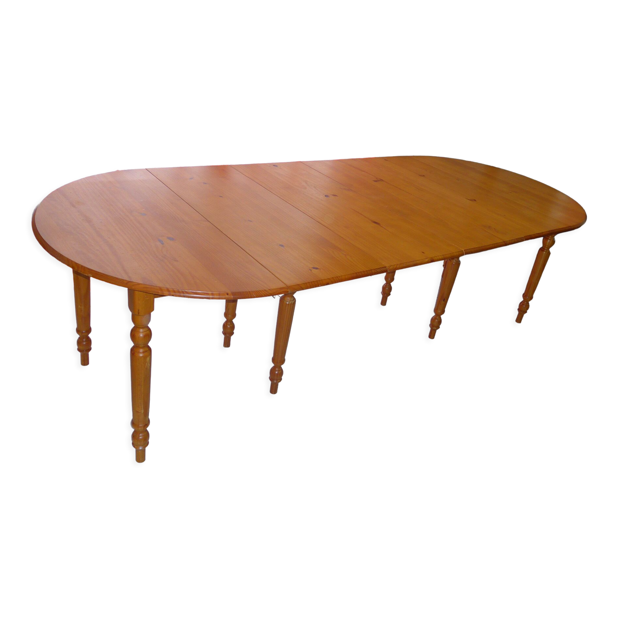Table Salle à Manger Extensible Ronde Louis 16 - Bois Massif - Faubourg Saint Antoine