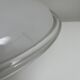 Plafonnier vintage en verre opalin Saturne Leucos 1970 Italie Diamètre 39