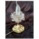 Art nouveau lamp in gilded bronze with glass tulip