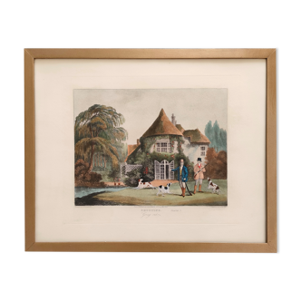 Original Aquatint " Going Out " Thomas Sutherland - 1823 - framed, under glass