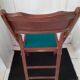 2 folding wooden and skai chairs, 60s
