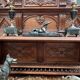Pair of Napoleon III candlesticks. Bicolour marble, gilded bronze.
