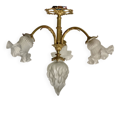 Lustre bronze doré fin XIXé