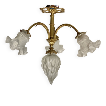 Lustre bronze doré fin XIXé