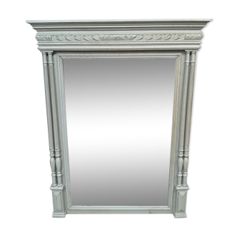 Mirror trumeau XIXe patina shabby chic gustavien ice