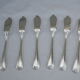 Fish service and its 6 silver-plated metal cutlery in the crossed ribbons model.