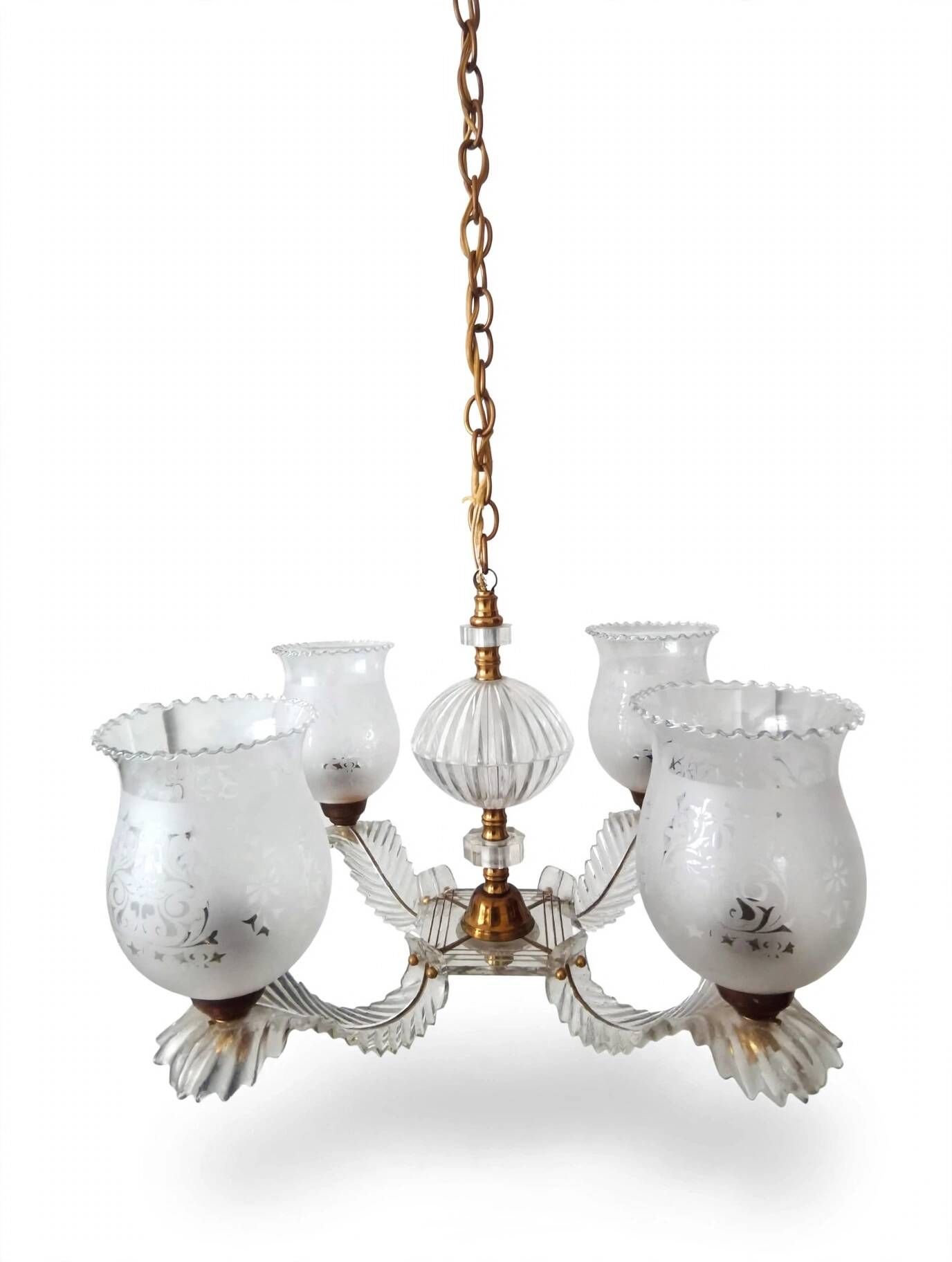 Vintage style Florentine/Hollywood Regency chandelier with 3 lights, 1970s revival 1.