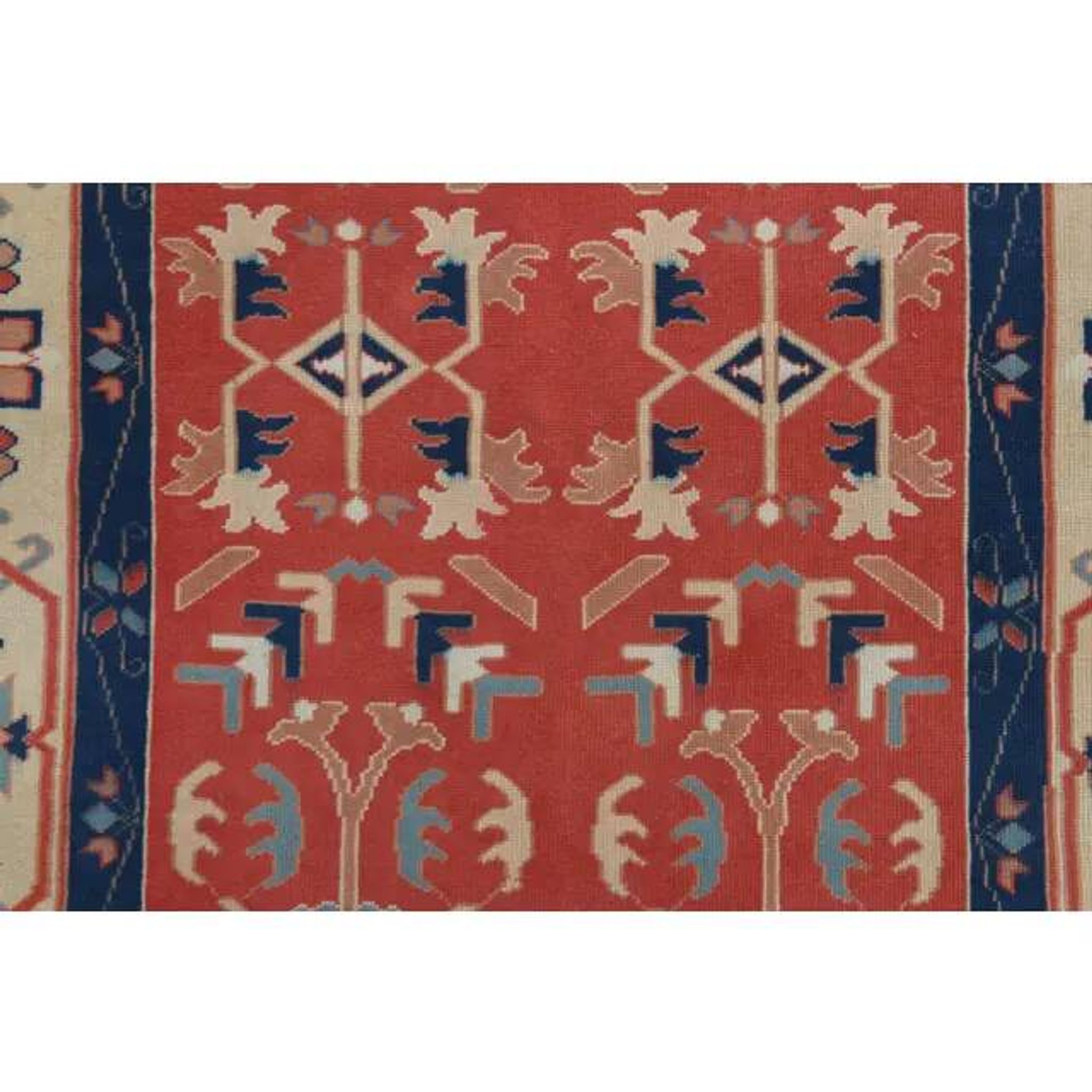 Vintage Turkish Oushak Handmade Wool Cotton Red Area Rug 130x190