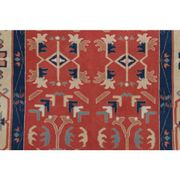 Vintage Turkish Oushak Handmade Wool Cotton Red Area Rug 130x190
