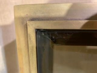 Brass coffee table and smoked glass