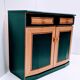 Vintage wooden & green sideboard
