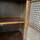 Vintage rattan and caning shelf bookcase