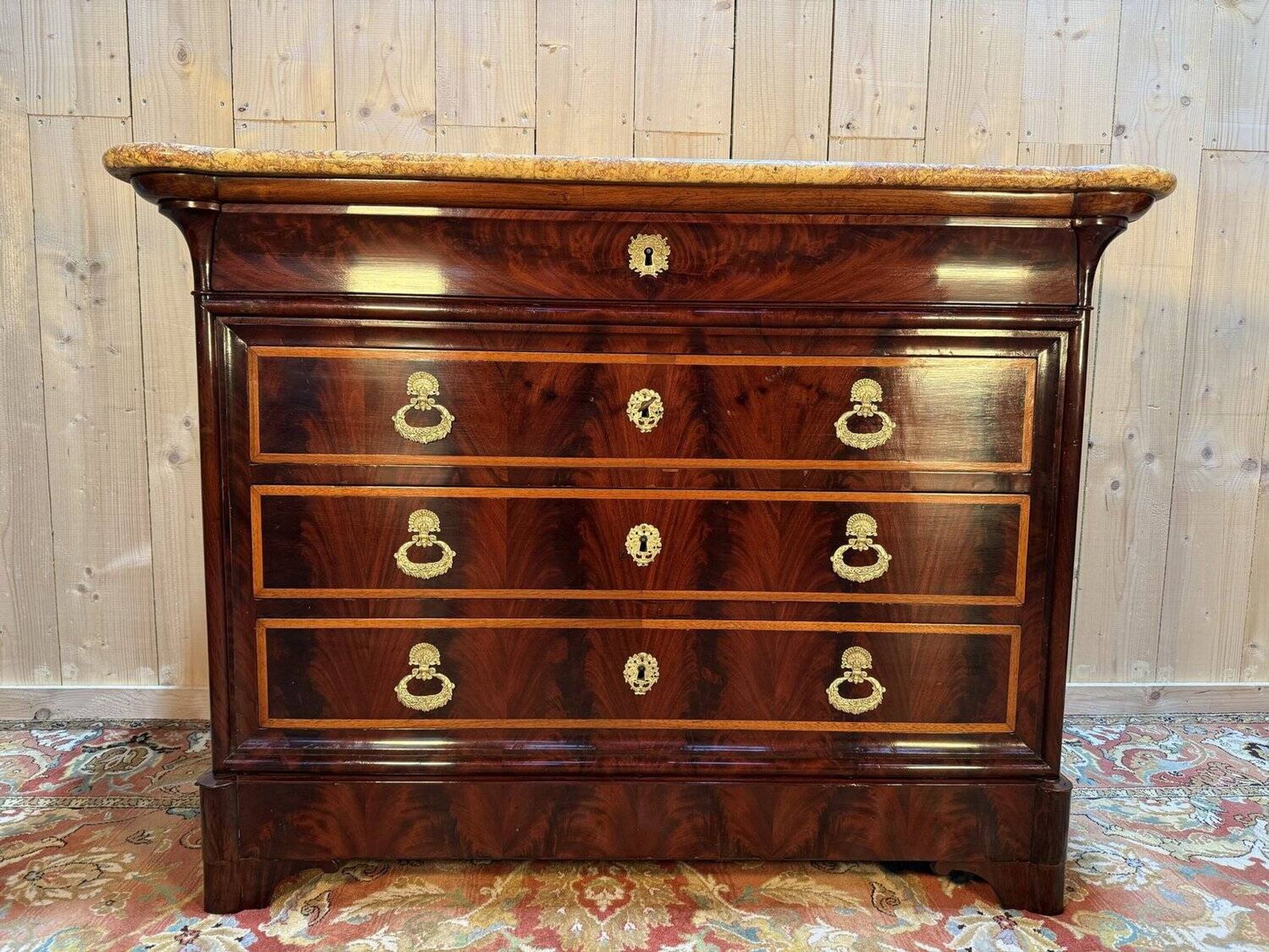 Louis Philippe period mahogany chest of drawers