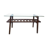 Scandinavian glass and teak table