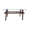Table scandinave verre et teck