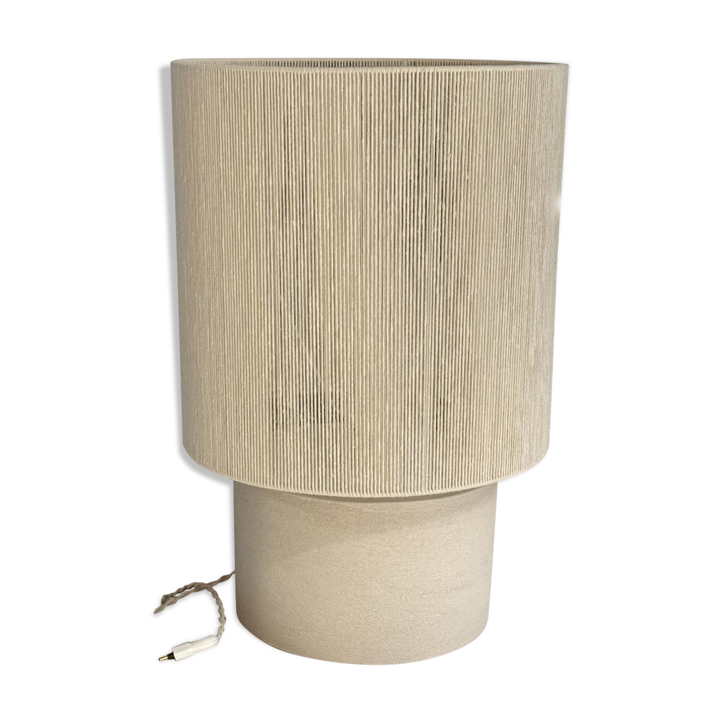 White Stone Table Lamp