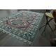 1970s Vintage Turkish Oushak Handmade Wool Cotton Pink Area Rug  192x256