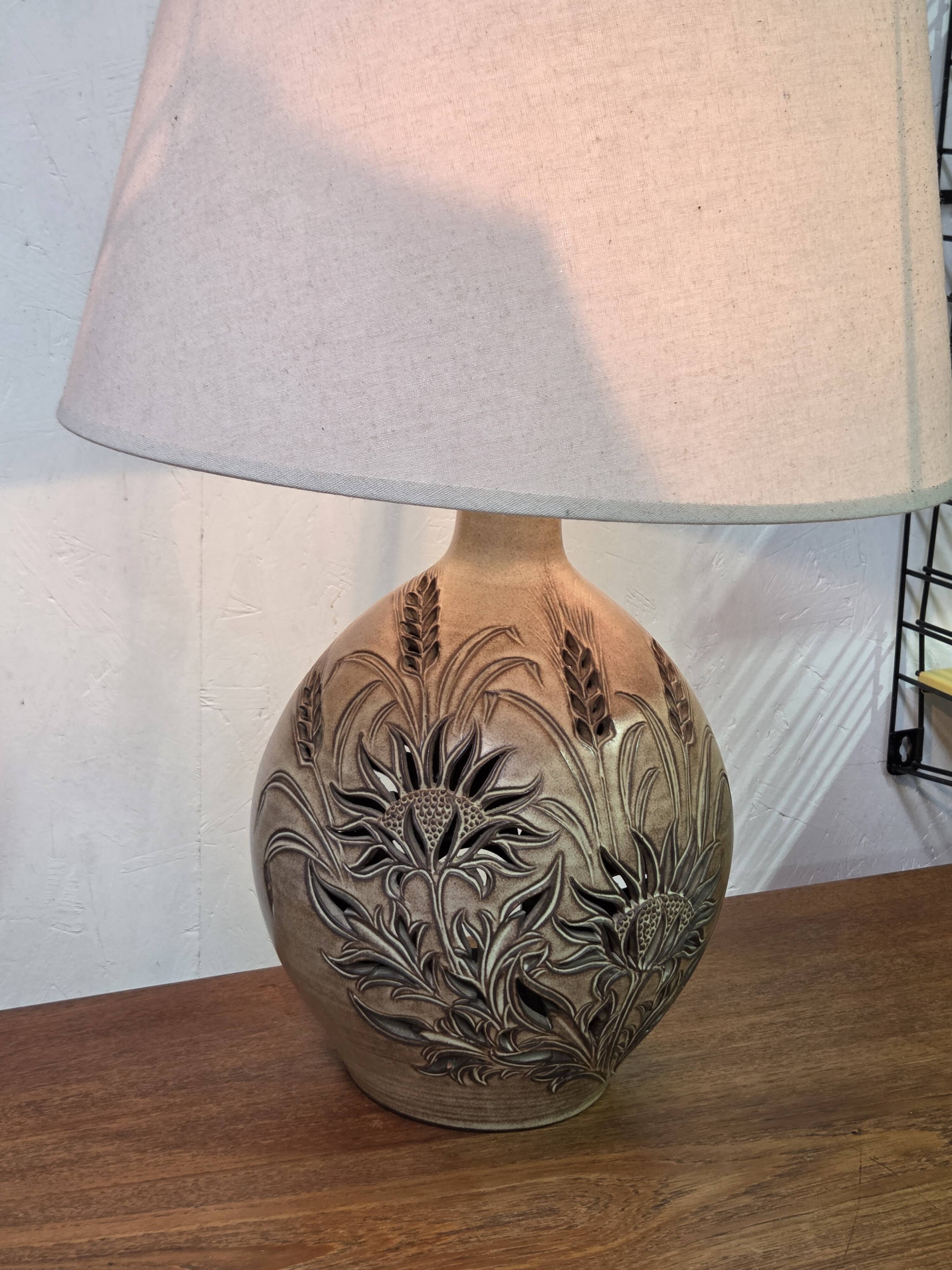 Ceramic lamp Vallauris F. Matéo 1960s