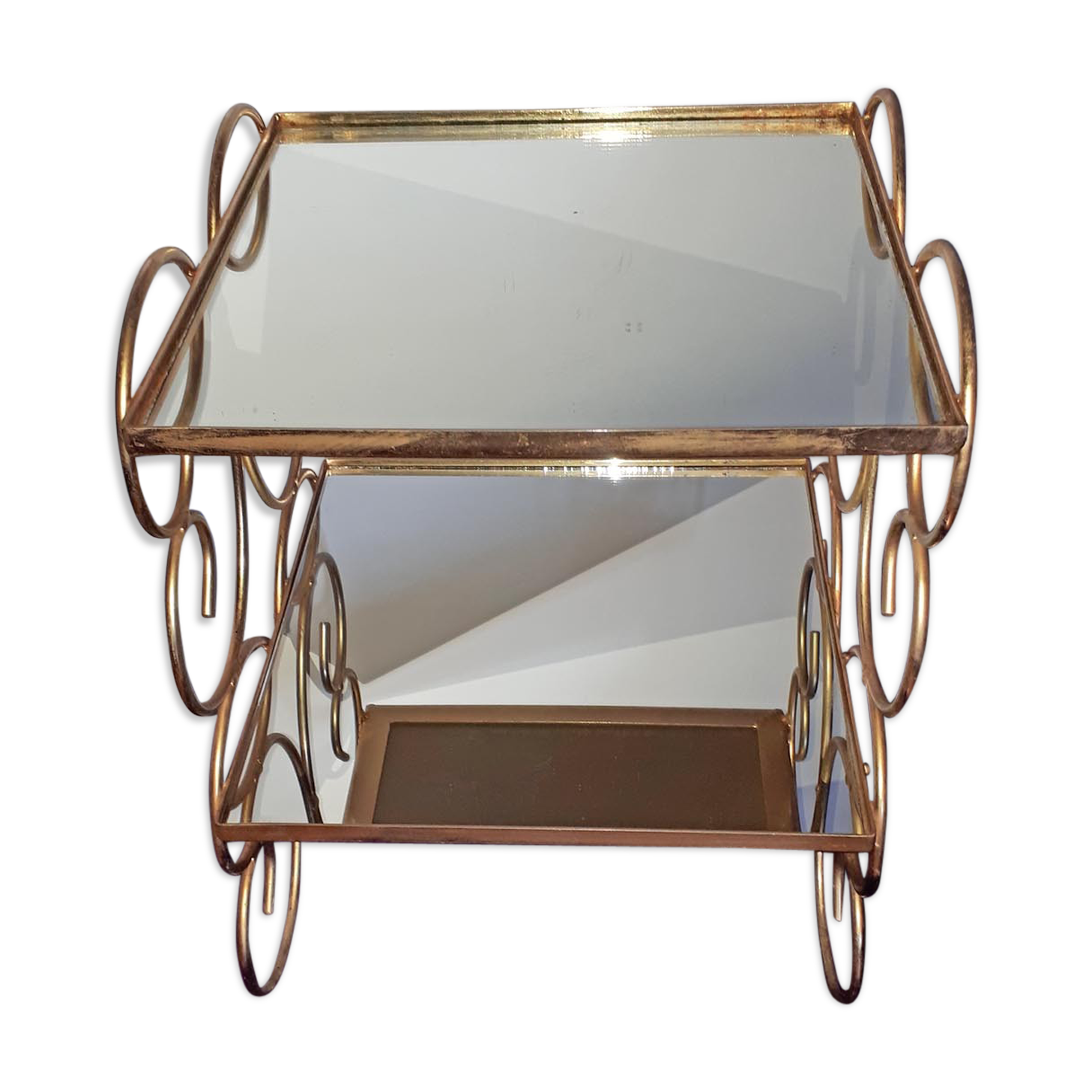 Metal bedside table dore vintage