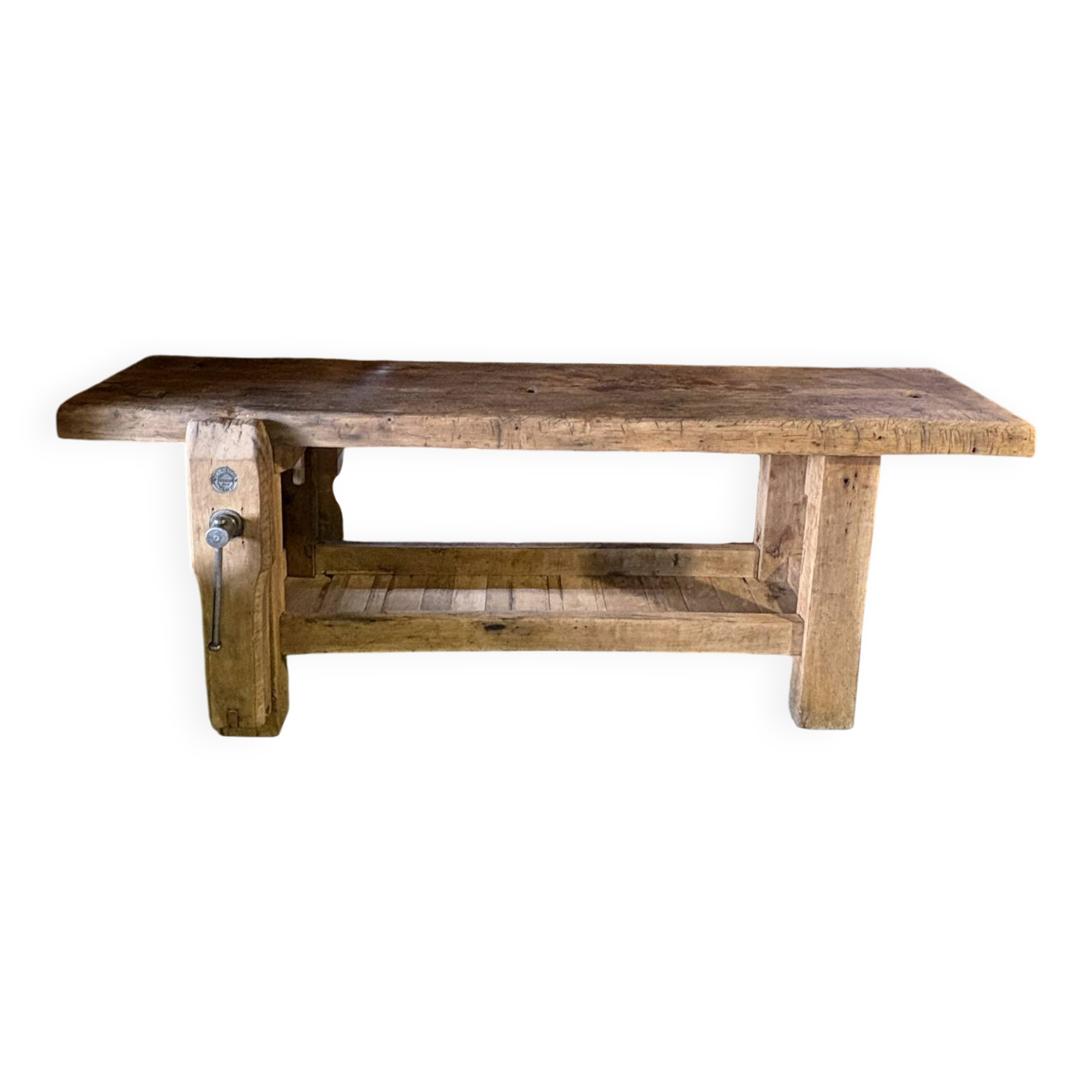 Établi de métier ancien Lemainque Paris – 218 cm 🤎