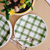 Set of 11 dessert plates and 1 Moulin des Loups dish