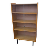 Bibus bibliothèque vitrée en placage de chêne clair H 134 cm