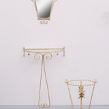 Wrought Iron Hall Set France 1950s