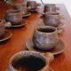 Vintage stoneware coffee set from the 60s, Maine Sars Pottery
