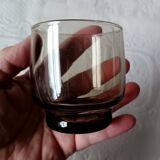 6 verres à eau Arcoroc Tivoli en verre fumé, France années 1980
