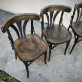 Series of eight bistro chairs