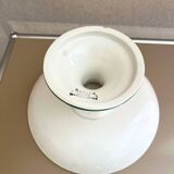 Vintage Sarreguemines earthenware footed dish – floral decoration – 1950s