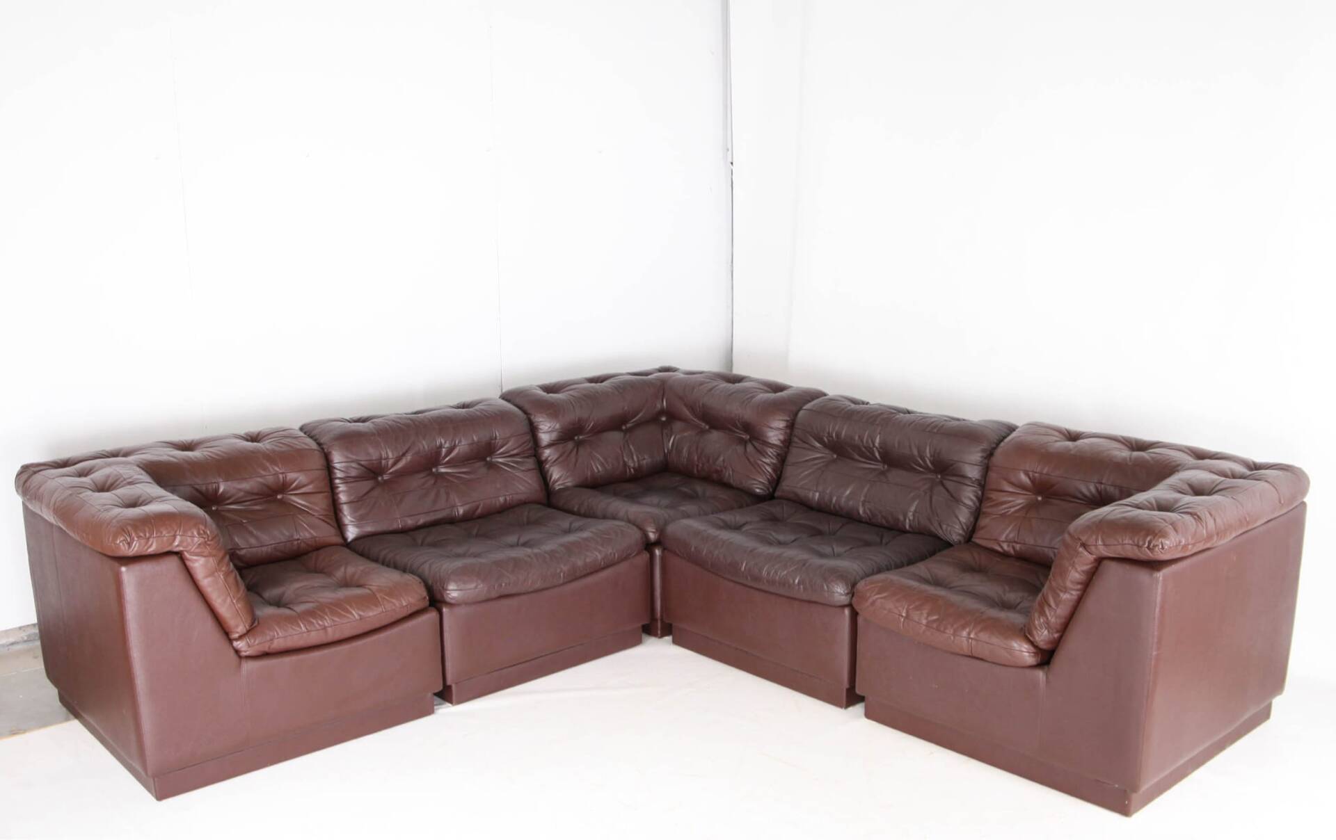 Modular leather sofa