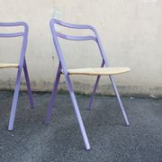 Set of 4 vintage Italian folding chairs by Giorgio Cattelan for Cidue, 1970s