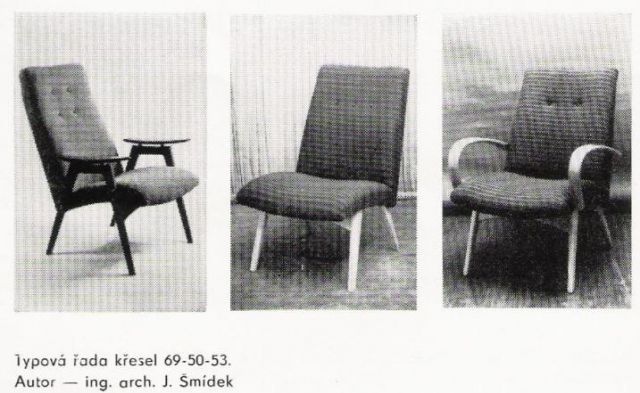Pair of armchairs by Jaroslav Šmídek for UP závody, 1960´s