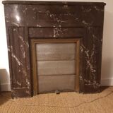 Marble fireplace mantel facade cladding