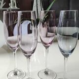 Lot 4 multicolored champagne flutes