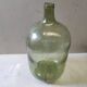 Vintage former lady-jeanne in green glass 10 L broken neck
