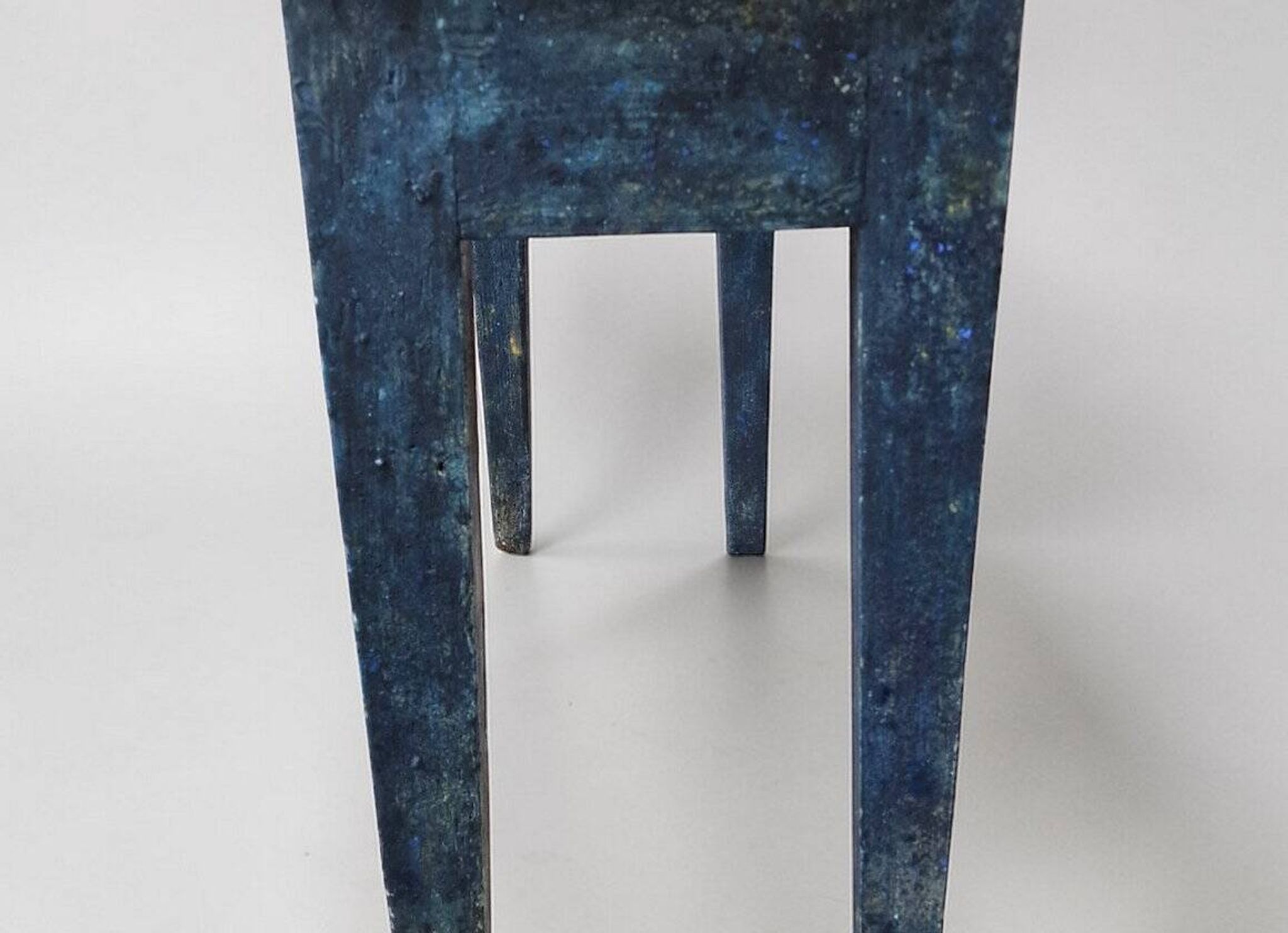 Blue patinated wooden console