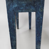 Blue patinated wooden console