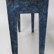 Blue patinated wooden console