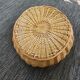 Large round wicker basket with handles