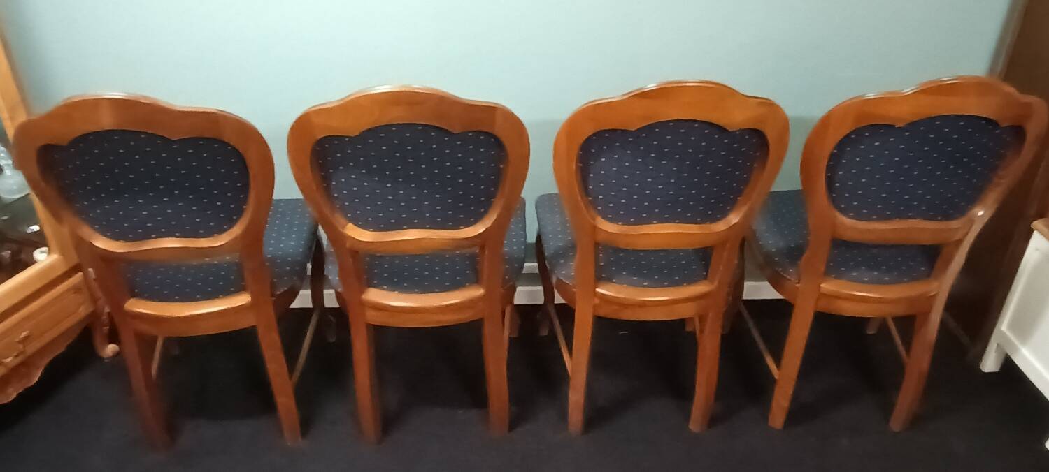 4 chaises Louis Philippe trèfle