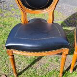 4 Louis XVI medallion chairs