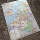 Carte mdi Iles britanniques Bénélux vintage