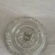 Small vintage footed bowl, made of clear moulded glass.
